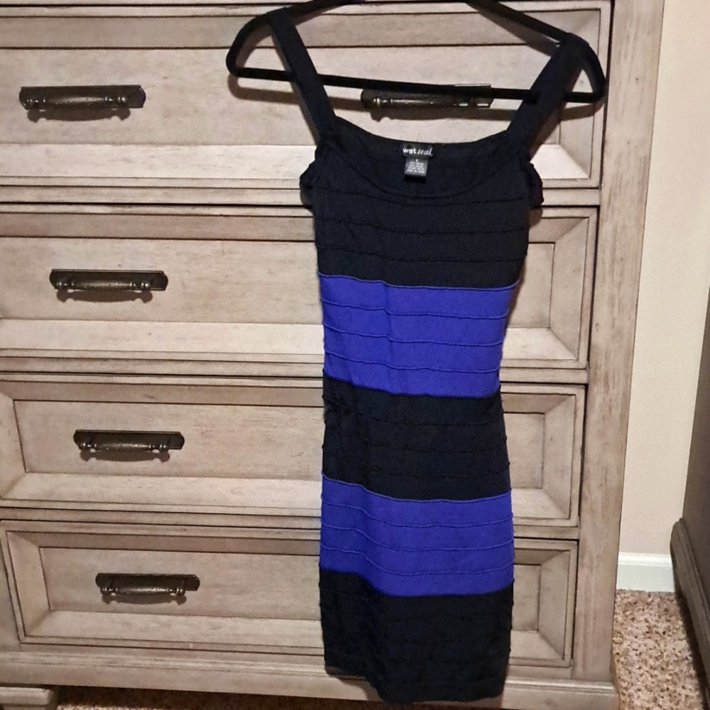 Purple black dress